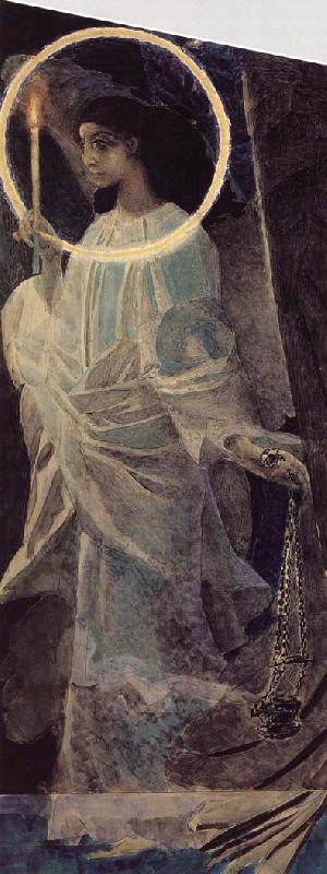 Mikhail Vrubel Angel with a censer and a candle Sweden oil painting art